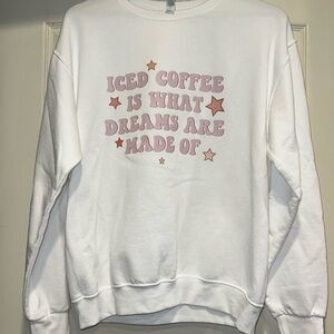 NWOT Iced Coffee Graphic Sweatshirt